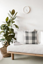 Load image into Gallery viewer, Buffalo Plaid Black & White Throw Pillow