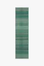 Load image into Gallery viewer, Coastal Linear Stripe Aqua Rug