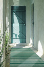 Load image into Gallery viewer, Coastal Linear Stripe Aqua Rug