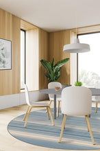 Load image into Gallery viewer, Coastal Linear Stripe Slate Rug