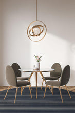 Load image into Gallery viewer, Linear Striped Navy Rug