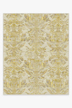 Load image into Gallery viewer, Transitional Damask Gold Rug