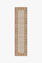Load image into Gallery viewer, Vintage Daisy Bordered Tangerine Rug