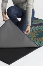 Load image into Gallery viewer, Floral Medallion Navy Rug
