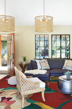 Load image into Gallery viewer, Poppy Floral Turquoise Rug
