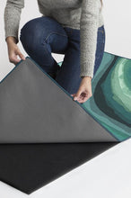 Load image into Gallery viewer, Watercolor Waves Citrus Green Rug

