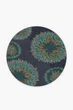 Load image into Gallery viewer, Floral Medallion Navy Rug

