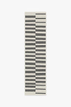 Load image into Gallery viewer, Outdoor Offset Stripe Black Rug
