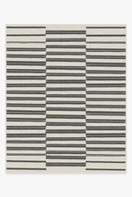 Load image into Gallery viewer, Outdoor Offset Stripe Black Rug
