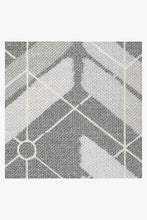 Load image into Gallery viewer, Outdoor Painted Chevron Grey Rug
