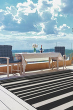 Load image into Gallery viewer, Outdoor Sailmaker Stripe Black Rug
