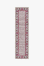 Load image into Gallery viewer, Vintage Daisy Bordered Fuchsia Rug
