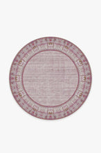 Load image into Gallery viewer, Vintage Daisy Bordered Fuchsia Rug
