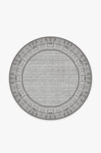 Load image into Gallery viewer, Vintage Daisy Bordered Grey Rug

