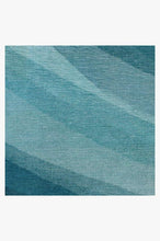 Load image into Gallery viewer, Watercolor Waves Blue Rug
